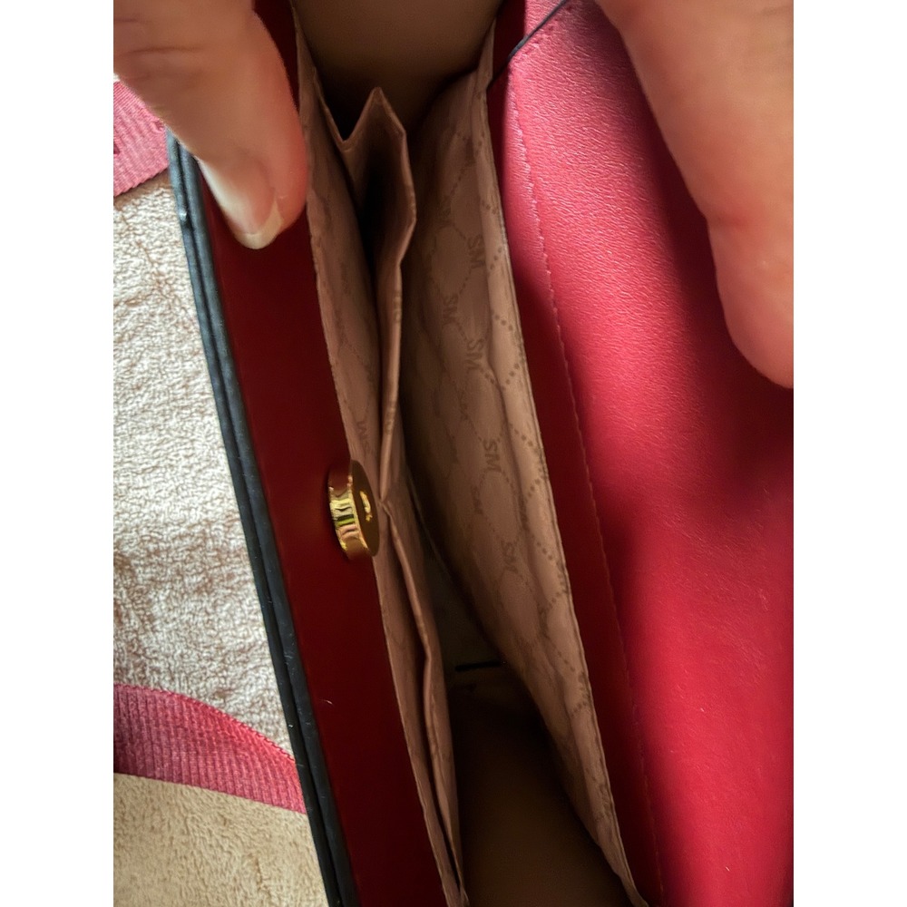 Steve Madden Burgundy Satchel Crossbody Bag with Webbed Strap & Coin Purse NWOT - Picture 4 of 13